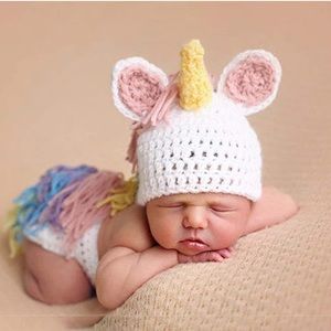 Baby photoshoot prop/costume- unicorn 0-6M